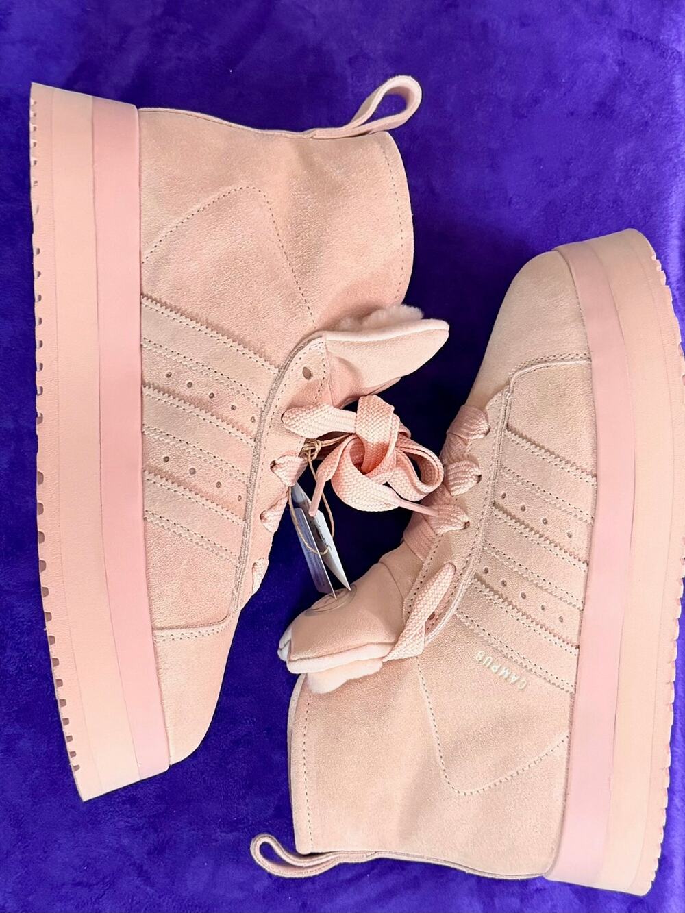 adidas Campus 00s Winter Mid Pink Suede Shearling Shoes IH4232 Women NWT⁠